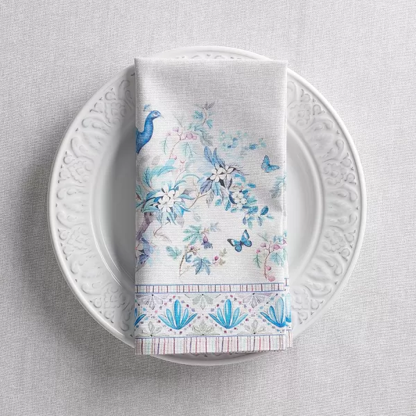 imageMaison d Hermine Napkins 100 Combed Cotton Premium 20Inch x 20Inch Decorative Washable Cloth Napkin Table Napkin for Dining Kitchen Parties ampamp Camping  Mosaic Set of 4Peacock Utopia  Original