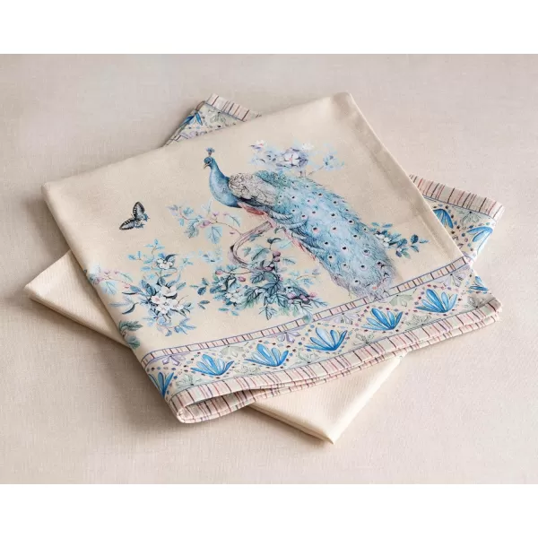 imageMaison d Hermine Napkins 100 Combed Cotton Premium 20Inch x 20Inch Decorative Washable Cloth Napkin Table Napkin for Dining Kitchen Parties ampamp Camping  Mosaic Set of 4Peacock Utopia  Sandy Beach