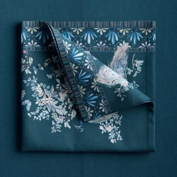 imageMaison d Hermine Napkins 100 Combed Cotton Premium 20Inch x 20Inch Decorative Washable Cloth Napkin Table Napkin for Dining Kitchen Parties ampamp Camping  Mosaic Set of 4Peacock Utopia  Deep Sea