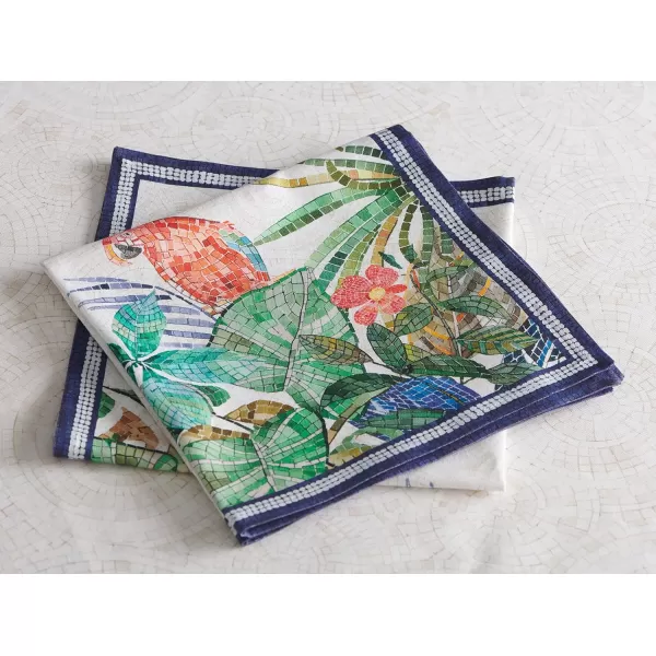 imageMaison d Hermine Napkins 100 Combed Cotton Premium 20Inch x 20Inch Decorative Washable Cloth Napkin Table Napkin for Dining Kitchen Parties ampamp Camping  Mosaic Set of 4Mosaic