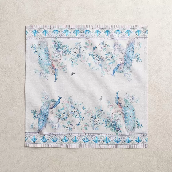 imageMaison d Hermine Napkins 100 Combed Cotton Premium 20Inch x 20Inch Decorative Washable Cloth Napkin Table Napkin for Dining Kitchen Parties ampamp Camping  Mosaic Set of 4Peacock Utopia  Original