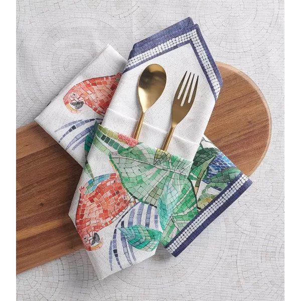 imageMaison d Hermine Napkins 100 Combed Cotton Premium 20Inch x 20Inch Decorative Washable Cloth Napkin Table Napkin for Dining Kitchen Parties ampamp Camping  Mosaic Set of 4Mosaic