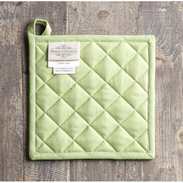 imageMaison d Hermine Pot Holder 100 Cotton Heat Resistant Potholders 8 Inch x 8 Inch Hot Pads with Loop BBQ Cooking Grilling Microwave Crystal Star  ThanksgivingChristmas31  Christmas Dew