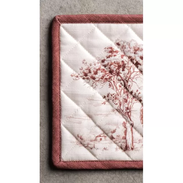imageMaison d Hermine Pot Holder 100 Cotton Heat Resistant Potholders 8 Inch x 8 Inch Hot Pads with Loop BBQ Cooking Grilling Microwave Crystal Star  ThanksgivingChristmas42  Holy Jouy  Brown