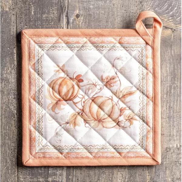 imageMaison d Hermine Pot Holder 100 Cotton Heat Resistant Potholders 8 Inch x 8 Inch Hot Pads with Loop BBQ Cooking Grilling Microwave Crystal Star  ThanksgivingChristmas34  Giving Thanks