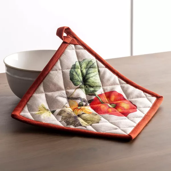 imageMaison d Hermine Pot Holder 100 Cotton Heat Resistant Potholders 8 Inch x 8 Inch Hot Pads with Loop BBQ Cooking Grilling Microwave Crystal Star  ThanksgivingChristmas28  Potiron