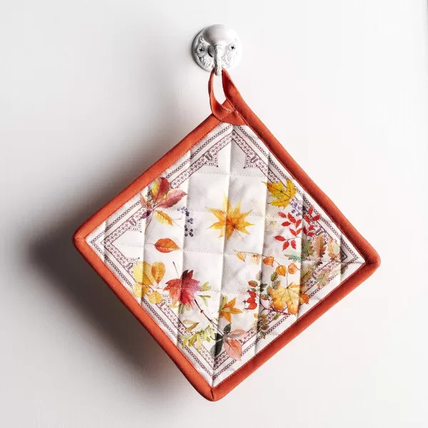 imageMaison d Hermine Pot Holder 100 Cotton Heat Resistant Potholders 8 Inch x 8 Inch Hot Pads with Loop BBQ Cooking Grilling Microwave Crystal Star  ThanksgivingChristmas5  Amarante