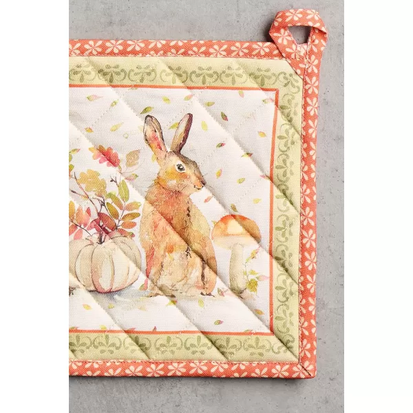 imageMaison d Hermine Pot Holder 100 Cotton Heat Resistant Potholders 8 Inch x 8 Inch Hot Pads with Loop BBQ Cooking Grilling Microwave Crystal Star  ThanksgivingChristmas46  Pumpkin Passion