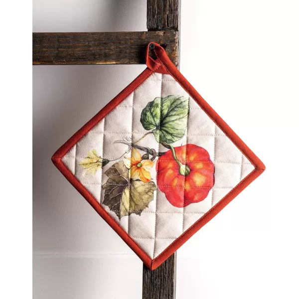 imageMaison d Hermine Pot Holder 100 Cotton Heat Resistant Potholders 8 Inch x 8 Inch Hot Pads with Loop BBQ Cooking Grilling Microwave Crystal Star  ThanksgivingChristmas28  Potiron
