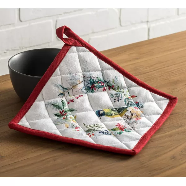 imageMaison d Hermine Pot Holder 100 Cotton Heat Resistant Potholders 8 Inch x 8 Inch Hot Pads with Loop BBQ Cooking Grilling Microwave Crystal Star  ThanksgivingChristmas44  Morzine