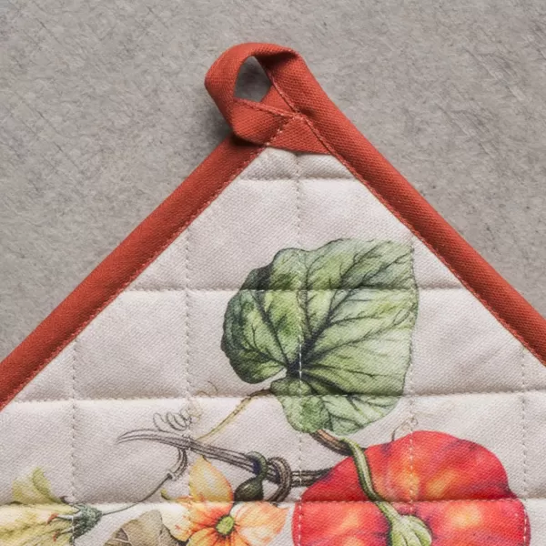 imageMaison d Hermine Pot Holder 100 Cotton Heat Resistant Potholders 8 Inch x 8 Inch Hot Pads with Loop BBQ Cooking Grilling Microwave Crystal Star  ThanksgivingChristmas28  Potiron