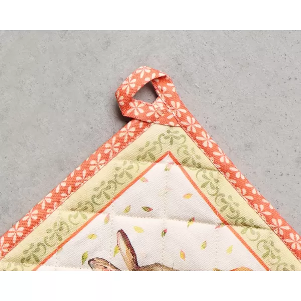 imageMaison d Hermine Pot Holder 100 Cotton Heat Resistant Potholders 8 Inch x 8 Inch Hot Pads with Loop BBQ Cooking Grilling Microwave Crystal Star  ThanksgivingChristmas46  Pumpkin Passion