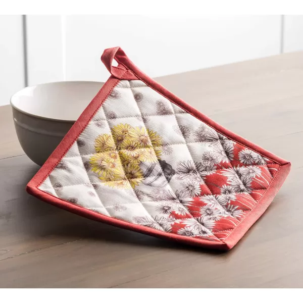 imageMaison d Hermine Pot Holder 100 Cotton Heat Resistant Potholders 8 Inch x 8 Inch Hot Pads with Loop BBQ Cooking Grilling Microwave Crystal Star  ThanksgivingChristmas19  Bagatelle