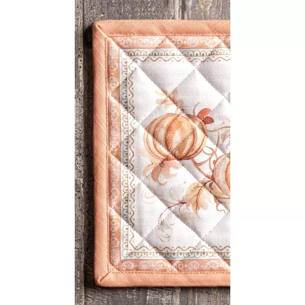 imageMaison d Hermine Pot Holder 100 Cotton Heat Resistant Potholders 8 Inch x 8 Inch Hot Pads with Loop BBQ Cooking Grilling Microwave Crystal Star  ThanksgivingChristmas34  Giving Thanks