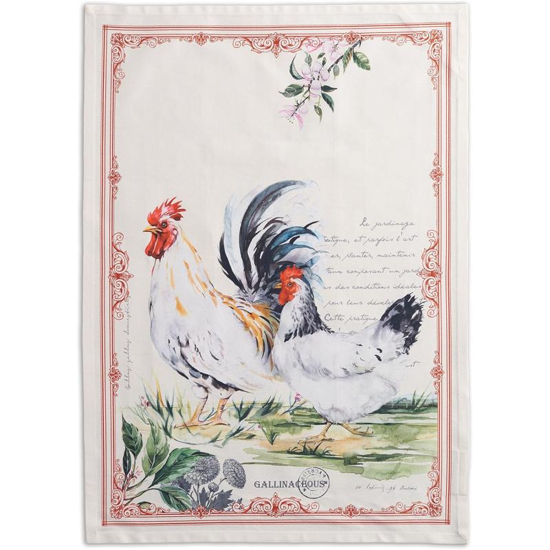 imageMaison d Hermine Dish Towels 100 Cotton Kitchen Towels Absorbent Dishcloth for Home Kitchen Dining Cocktail Parties ampamp Camping Marquise  SpringSummer Set of 306  Campagne  Basse Cour
