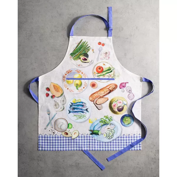 imageMaison d Hermine 100 Cotton Kitchen Apron with an Adjustable Neck with Long Ties for Women Men Chef10  Gourmand