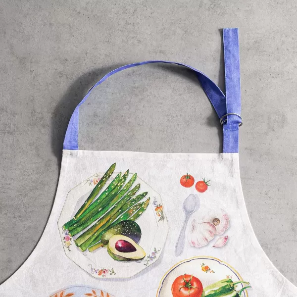 imageMaison d Hermine 100 Cotton Kitchen Apron with an Adjustable Neck with Long Ties for Women Men Chef10  Gourmand