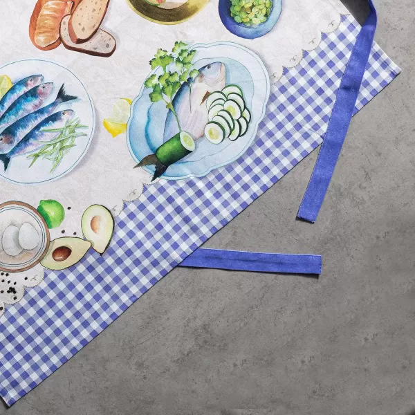 imageMaison d Hermine 100 Cotton Kitchen Apron with an Adjustable Neck with Long Ties for Women Men Chef10  Gourmand