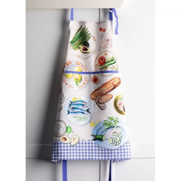 imageMaison d Hermine 100 Cotton Kitchen Apron with an Adjustable Neck with Long Ties for Women Men Chef10  Gourmand