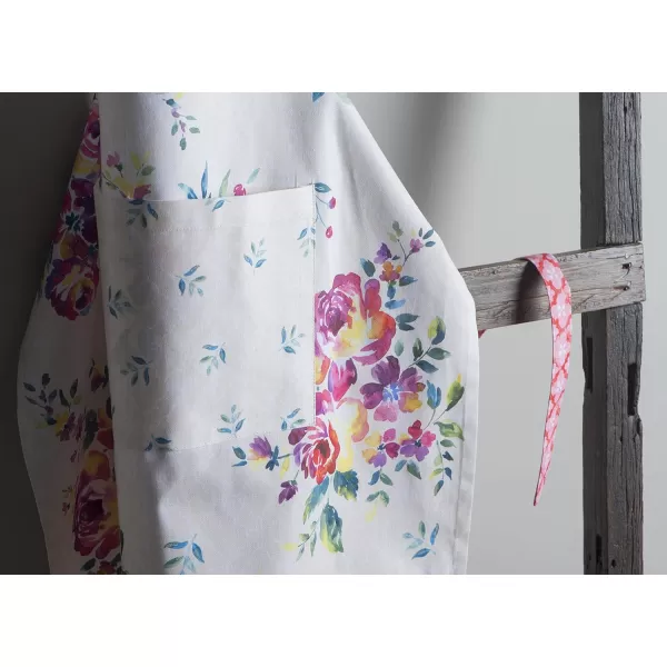 imageMaison d Hermine 100 Cotton Kitchen Apron with an Adjustable Neck with Long Ties for Women Men Chef16  Rose Garden