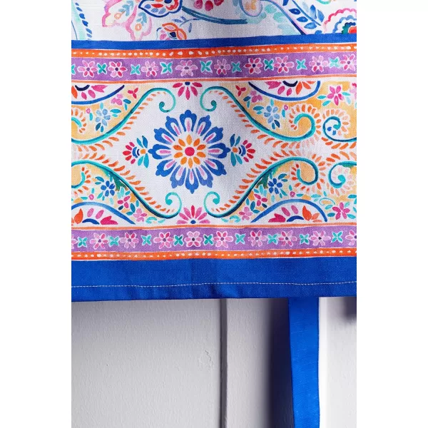 imageMaison d Hermine 100 Cotton Kitchen Apron with an Adjustable Neck with Long Ties for Women Men Chef17  Indian Floral