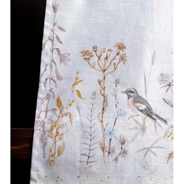 imageMaison d Hermine 100 Cotton Kitchen Apron with an Adjustable Neck with Long Ties for Women Men Chef2  Meadow Florals  Beige