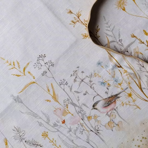 imageMaison d Hermine 100 Cotton Kitchen Apron with an Adjustable Neck with Long Ties for Women Men Chef2  Meadow Florals  Beige