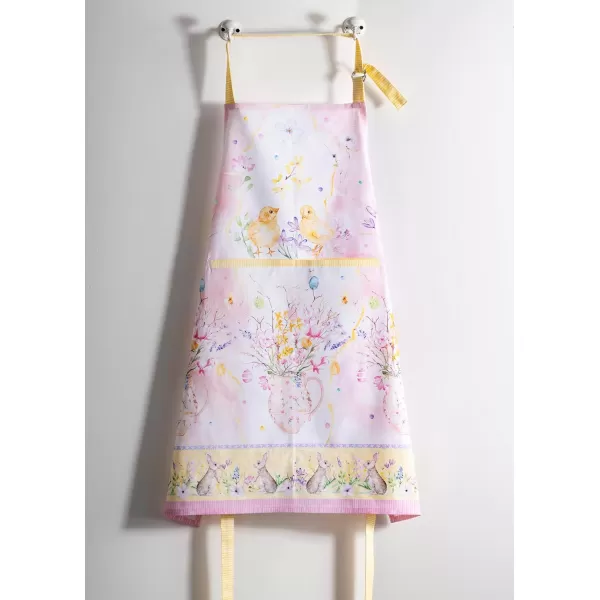 imageMaison d Hermine 100 Cotton Kitchen Apron with an Adjustable Neck with Long Ties for Women Men Chef23  Easter Zest