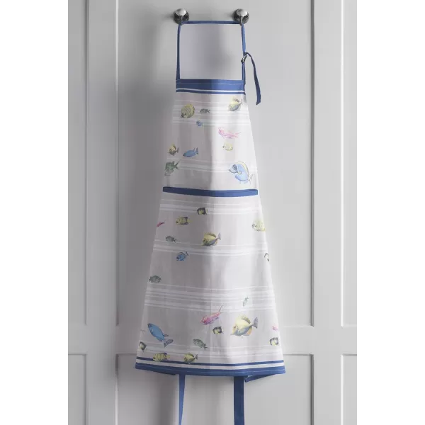 imageMaison d Hermine 100 Cotton Kitchen Apron with an Adjustable Neck with Long Ties for Women Men Chef24  Poisson