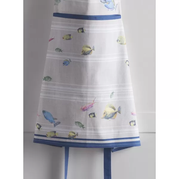 imageMaison d Hermine 100 Cotton Kitchen Apron with an Adjustable Neck with Long Ties for Women Men Chef24  Poisson