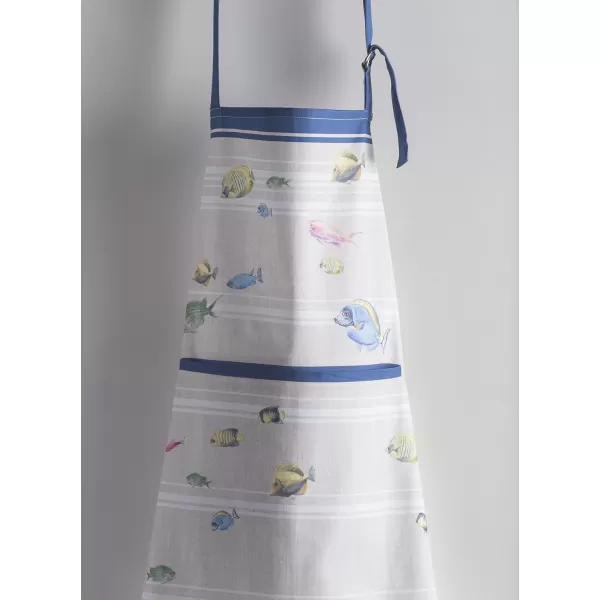 imageMaison d Hermine 100 Cotton Kitchen Apron with an Adjustable Neck with Long Ties for Women Men Chef24  Poisson