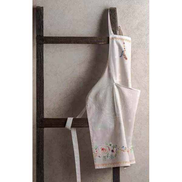 imageMaison d Hermine 100 Cotton Kitchen Apron with an Adjustable Neck with Long Ties for Women Men Chef3  Ibiza  Beige