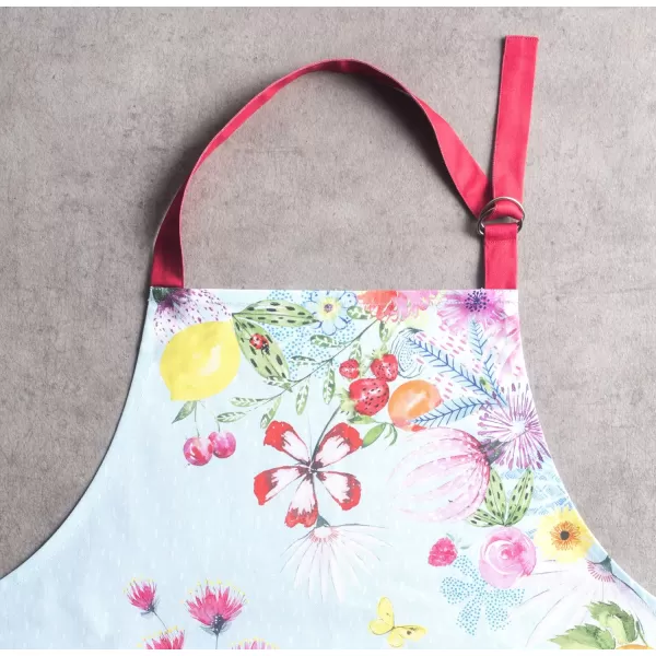 imageMaison d Hermine 100 Cotton Kitchen Apron with an Adjustable Neck with Long Ties for Women Men Chef7  Jardin Dete  Mint