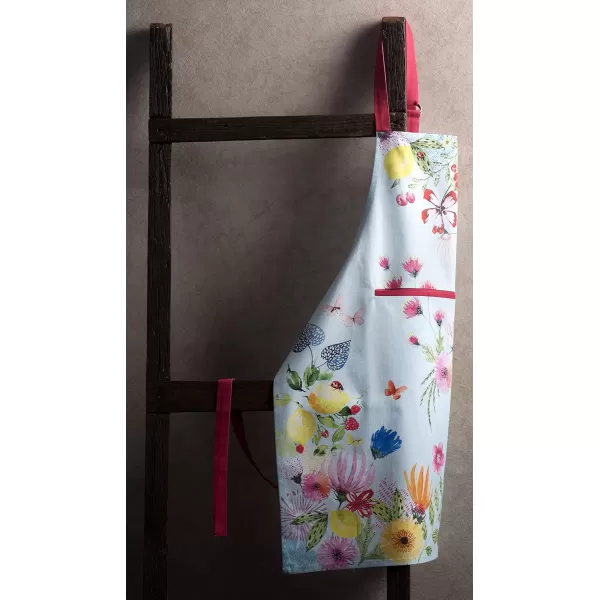 imageMaison d Hermine 100 Cotton Kitchen Apron with an Adjustable Neck with Long Ties for Women Men Chef7  Jardin Dete  Mint