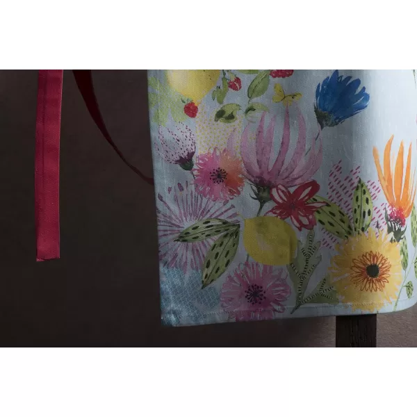 imageMaison d Hermine 100 Cotton Kitchen Apron with an Adjustable Neck with Long Ties for Women Men Chef7  Jardin Dete  Mint