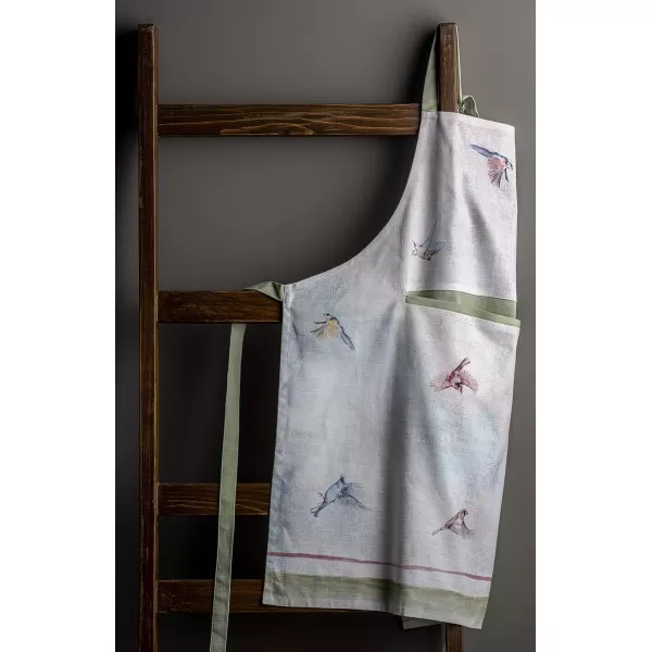 imageMaison d Hermine 100 Cotton Kitchen Apron with an Adjustable Neck with Long Ties for Women Men Chef9  Flying Birds