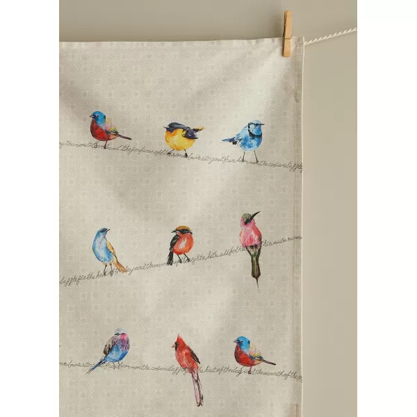 imageMaison d Hermine Dish Towels 100 Cotton Kitchen Towels Absorbent Dishcloth for Home Kitchen Dining Cocktail Parties ampamp Camping Marquise  SpringSummer Set of 301  Birdies on Wire