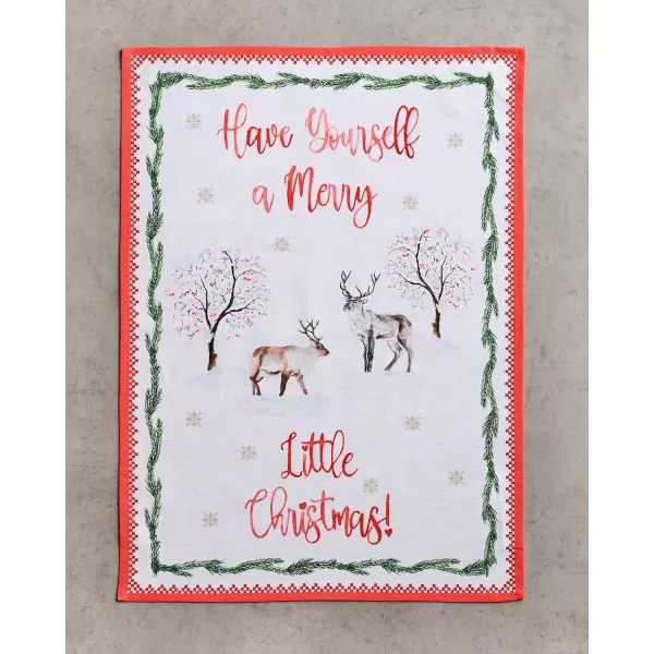 imageMaison d Hermine Kitchen Towel 100 Cotton Quick Dry Cleaning Dishtowel for Gifts Dining Home Wedding Banquet Buffet Equinoxe  Grey  ThanksgivingChristmas Set of 324  Rural Xmas