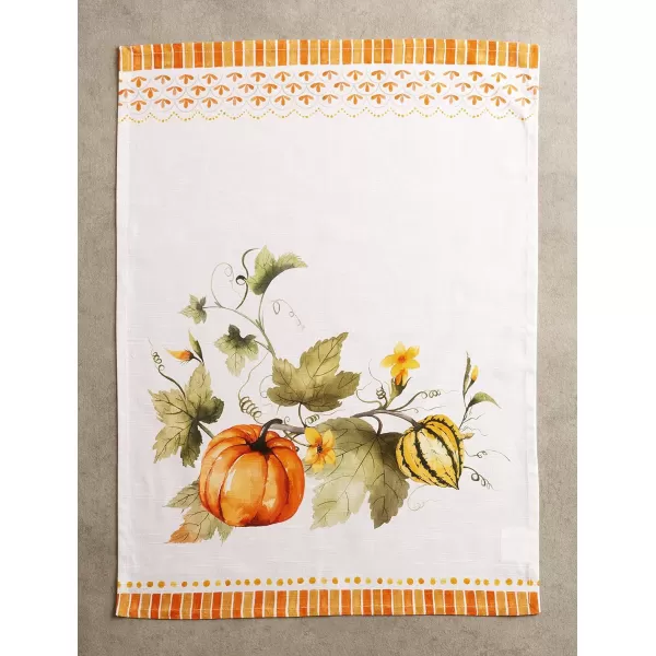 imageMaison d Hermine Kitchen Towel 100 Cotton Quick Dry Cleaning Dishtowel for Gifts Dining Home Wedding Banquet Buffet Equinoxe  Grey  ThanksgivingChristmas Set of 314  Pumpkin Garden  Cloudy Cream