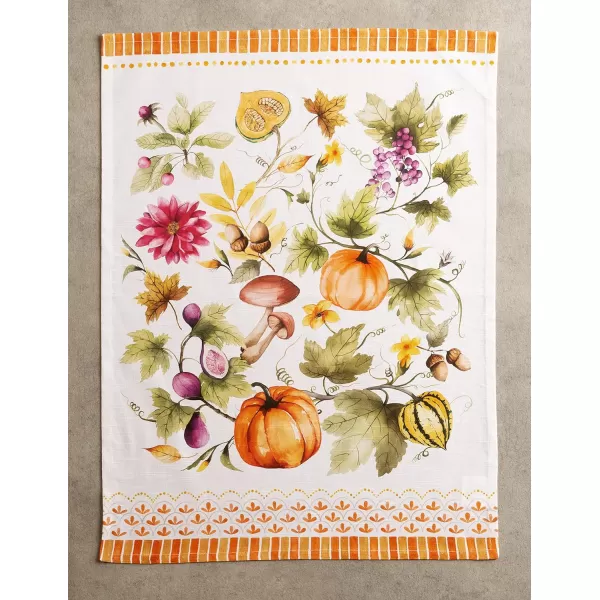 imageMaison d Hermine Kitchen Towel 100 Cotton Quick Dry Cleaning Dishtowel for Gifts Dining Home Wedding Banquet Buffet Equinoxe  Grey  ThanksgivingChristmas Set of 314  Pumpkin Garden  Cloudy Cream