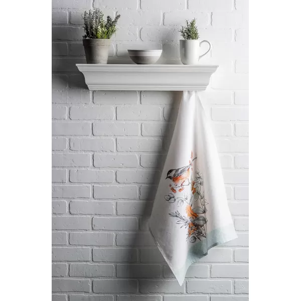 imageMaison d Hermine Kitchen Towel 100 Cotton Quick Dry Cleaning Dishtowel for Gifts Dining Home Wedding Banquet Buffet Equinoxe  Grey  ThanksgivingChristmas Set of 316  Whitish Shabby Chique