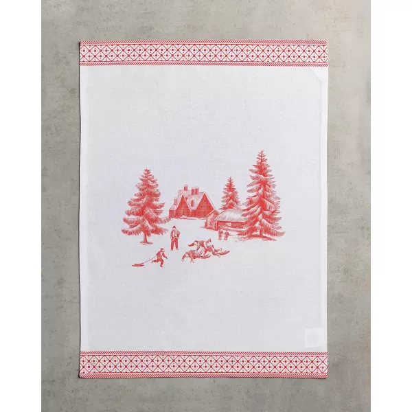 imageMaison d Hermine Kitchen Towel 100 Cotton Quick Dry Cleaning Dishtowel for Gifts Dining Home Wedding Banquet Buffet Morzine  ThanksgivingChristmas Set of 314  Winter Jouy
