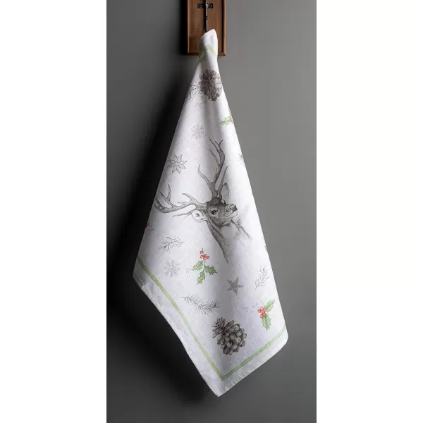 imageMaison d Hermine Kitchen Towel 100 Cotton Quick Dry Cleaning Dishtowel for Gifts Dining Home Wedding Banquet Buffet Morzine  ThanksgivingChristmas Set of 310  Christmas Dew