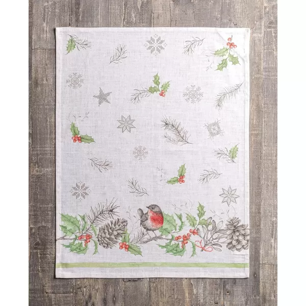 imageMaison d Hermine Kitchen Towel 100 Cotton Quick Dry Cleaning Dishtowel for Gifts Dining Home Wedding Banquet Buffet Morzine  ThanksgivingChristmas Set of 310  Christmas Dew