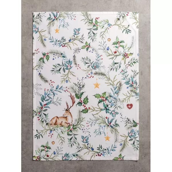 imageMaison d Hermine Kitchen Towel 100 Cotton Quick Dry Cleaning Dishtowel for Gifts Dining Home Wedding Banquet Buffet Morzine  ThanksgivingChristmas Set of 301  Holly Time