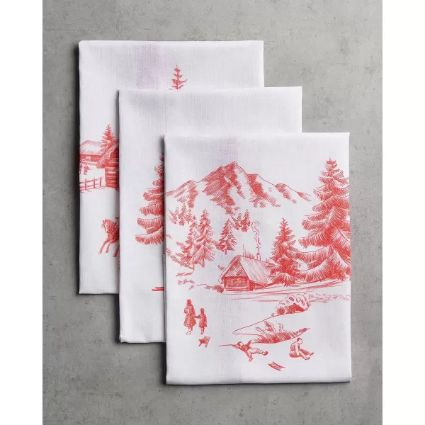 imageMaison d Hermine Kitchen Towel 100 Cotton Quick Dry Cleaning Dishtowel for Gifts Dining Home Wedding Banquet Buffet Morzine  ThanksgivingChristmas Set of 314  Winter Jouy