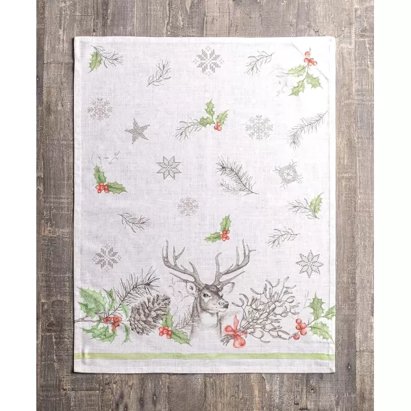 imageMaison d Hermine Kitchen Towel 100 Cotton Quick Dry Cleaning Dishtowel for Gifts Dining Home Wedding Banquet Buffet Morzine  ThanksgivingChristmas Set of 310  Christmas Dew