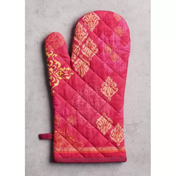 imageMaison d Hermine Oven Glove 100 Cotton 7 Inch x 13 Inch with Loop Heat Resistant BBQ Cooking Baking Grilling Microwave Barbeque Kelim  Infinity  ThanksgivingChristmas25  Versailles