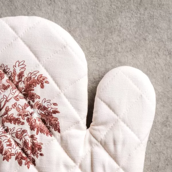 imageMaison d Hermine Oven Glove 100 Cotton 7 Inch x 13 Inch with Loop Heat Resistant BBQ Cooking Baking Grilling Microwave Barbeque Kelim  Infinity  ThanksgivingChristmas42  Holy Jouy  Brown