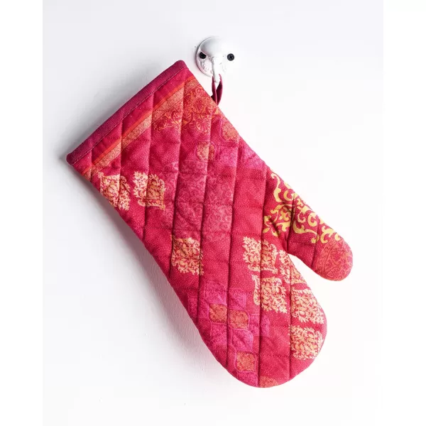 imageMaison d Hermine Oven Glove 100 Cotton 7 Inch x 13 Inch with Loop Heat Resistant BBQ Cooking Baking Grilling Microwave Barbeque Kelim  Infinity  ThanksgivingChristmas25  Versailles
